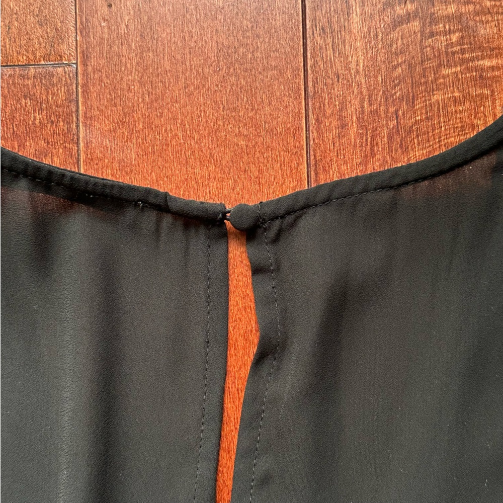 Abercrombie & Fitch Black Long Sleeve Button Down Dress Small T (tall) - Picture 8 of 10